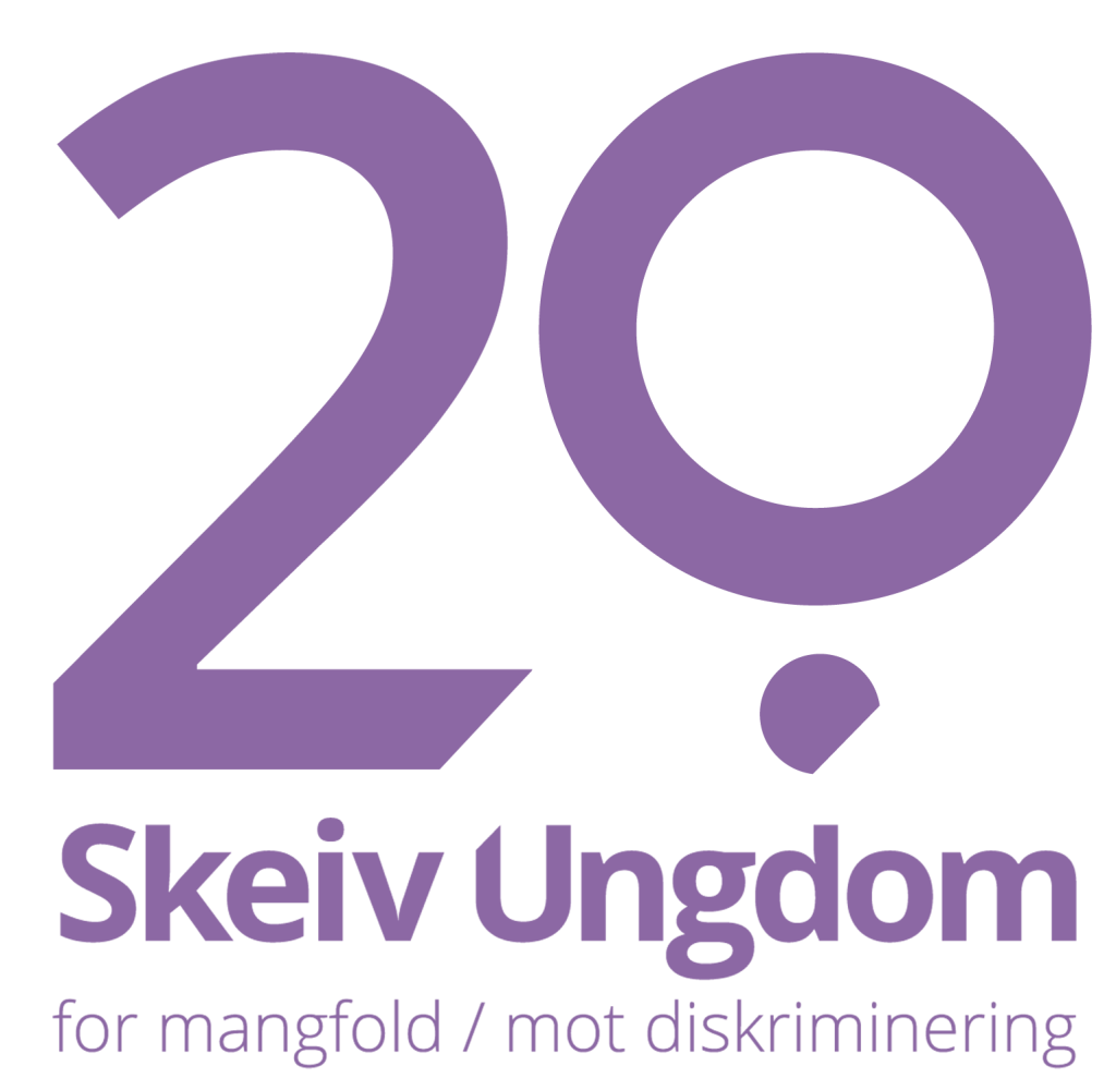 Bildet viser skeiv ungdom sin 20 års jubileums logo