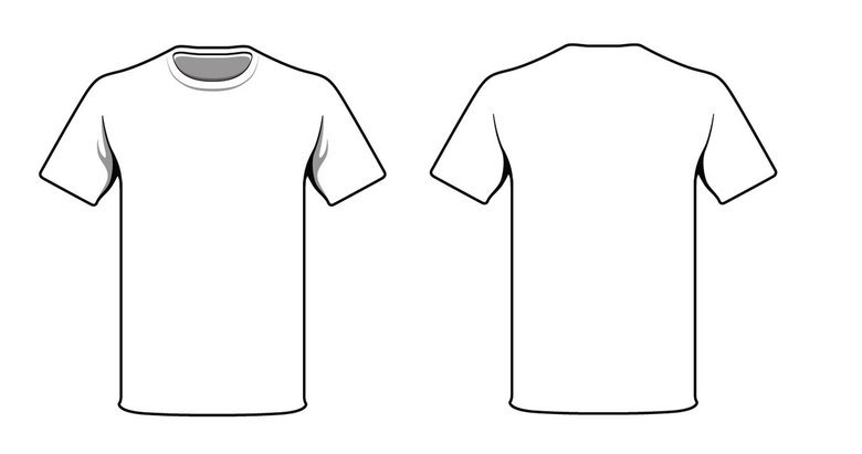 Illustrasjon av blank t-skjorte